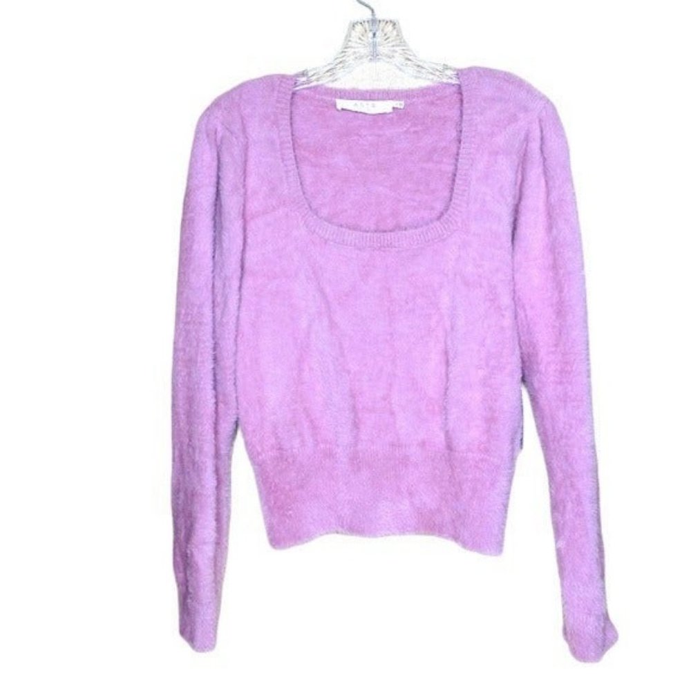 ASTAR Eyelash knit Crop Sweater Stretch pink XL